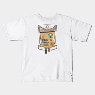 Toasted White Chocolate with Cold Brew Iced Coffee Drink IV Bag for medical and nursing students, nurses, doctors, and health workers who are coffee lovers Kids T-Shirt